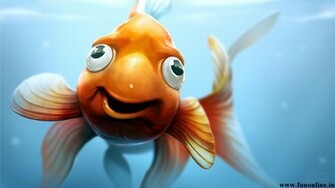 Goldfish Wallpaper Funny Kitten And Goldfishes