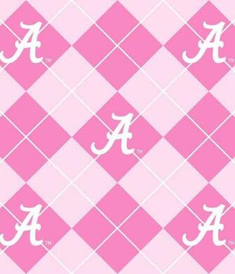 Pink Alabama Crimson Tide Argyle Fleece