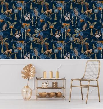 Beautiful Navy And Gold Wallpaper For Your Home Wallsauce Uk