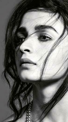 Bollywood Alia Bhatt Monochrome Wallpaper Celebrity