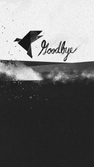 Goodbye Black And White Paper Bird iPhone Plus HD