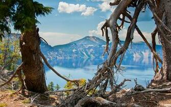 Crater Lake Oregon Widescreen Wallpaper