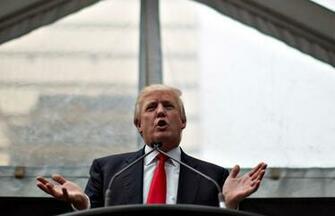 Trump Donald Addresses A Ceremony Announcing New Hotel