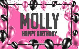 Wallpaper Happy BirtHDay Molly Balloons