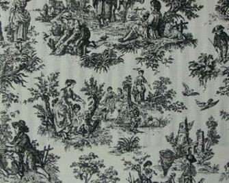 By Theme Toile Fabrics French Country Rustic Life Black