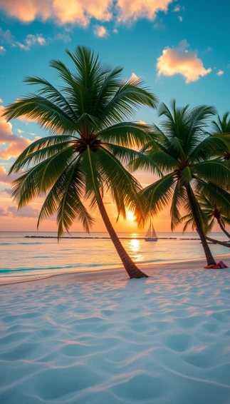 Tropical Beach Phone Wallpaper