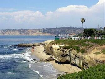 Beach Near La Jolla Cove Ocean Pt Loma Point San Diego From