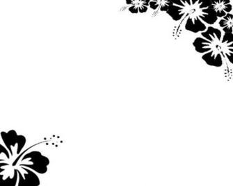 Wallpaper Black And White Flowers Borders