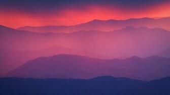 Great Smoky Mountains At Sunrise Widescreen Wallpaper
