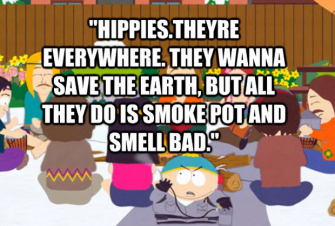 Eric Cartman Hippies Quote Wallpaper