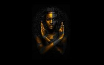 Egyptian Qeen Gold Black Woman Resolution