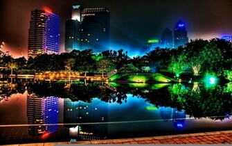 Light City Desktop Background HD Wallpaper 3d Abstract