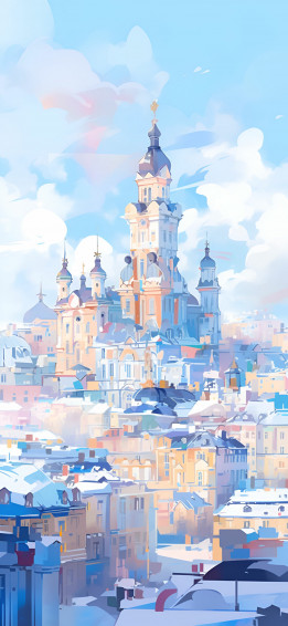 Winter Kyiv Ukraine Wallpaper Beautiful City iPhone