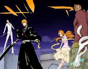 Ichigo Sado Orihime And Uryu Confront The Hollows Bleach