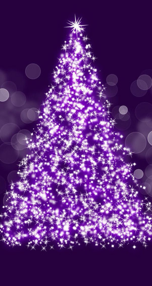Wallpaper E Purple Christmas Tree