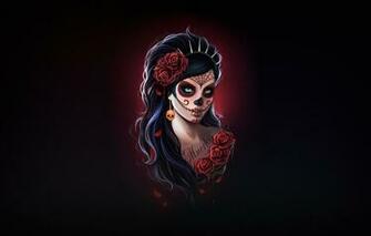 Wallpaper Girl Style Background Calavera Day Of The Dead