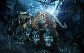 Wallpaper Forest Lizard Dinosaur Art T Rex