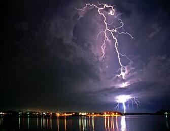 Home Phenomena Lightning Storm Wallpaper