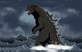 Godzilla Dinosaur Monster Dinozaur Water Sea Wallpaper