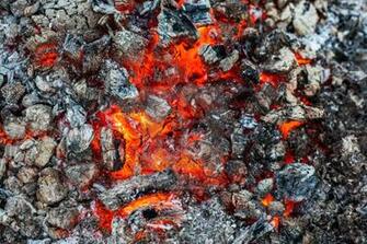 Background Of Actively Smoldering Embers And Glowing Coals Fi