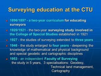 Geodesy Cartography And Geoinformatics At The Ctu Prague