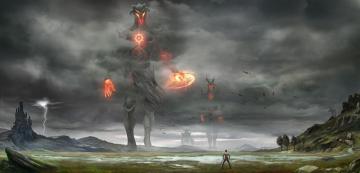 Man Vs Giant Monsters Wallpaper Id