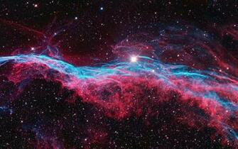 Wallpaper Light Blue And Pink Nebula