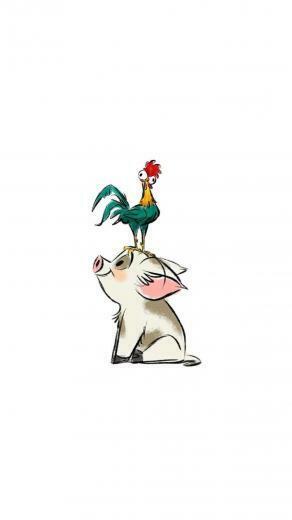 Pua And Heihei Cute Disney Wallpaper iPhone