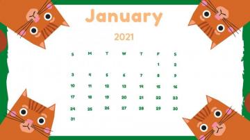 January Calendar Wallpaper