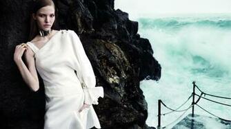 Wallpaper Sasha Luss Top Fashion Models Model Beach White