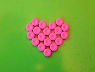 Pretty Pink Green Love Heart
