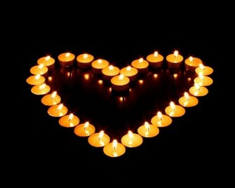 Heart Shaped Candles Desktop Pc And Mac Wallpaper