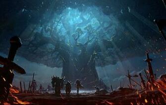 Wallpaper Fire Battlefield Sword World Of Warcraft Fantasy
