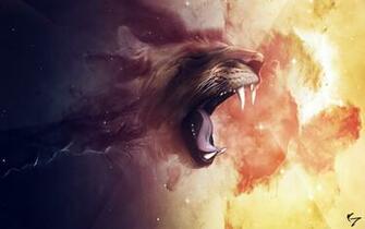 Lion Wallpaper Space HD Desktop