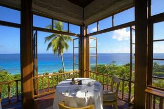 Wallpaper Tropics Ocean Palm Hotel Seychelles Fregate Luxury