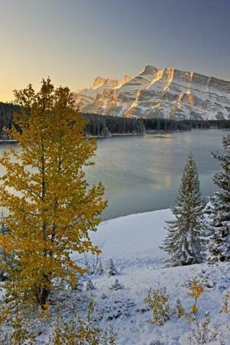 Computer Background In The Rocky Mountains An Early Winter