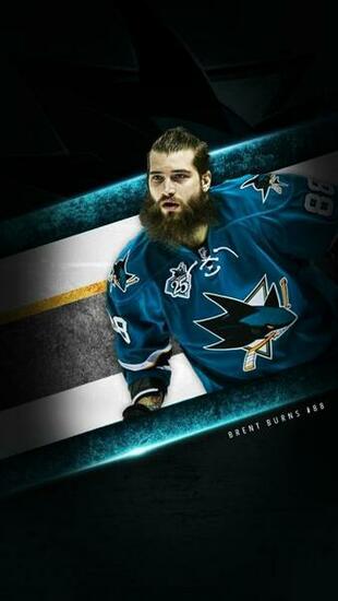 Michael On Brent Burns iPhone Wallpaper