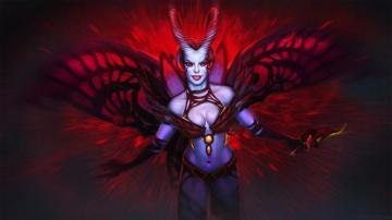 Dota Akasha Queen Of Pain Girl Demon Horns Wallpaper HD