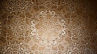 Wallpaper Dark Pattern Stars Design Mosaic Arabian Islamic