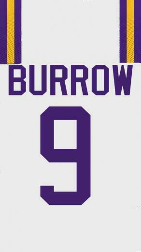 Joe Burrow Lsu White Home Jersey Wallpaper