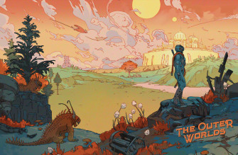 The Outer Worlds Game Informer Wallpaper March Cover With Logo Removed Seam Filled In From