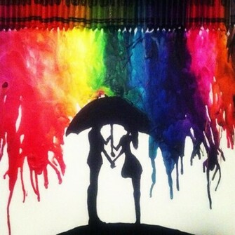 Melted Crayons Background