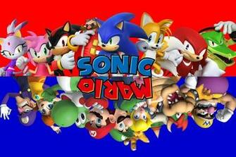 Mario Sonic Blue Red