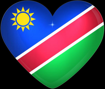 Namibia Large Heart Flag Gallery Yopriceville High Quality