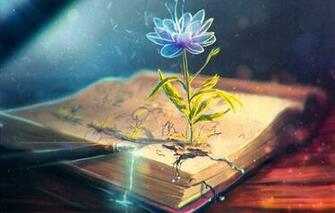 Wallpaper Art Book Pen And Ink Flower Painting