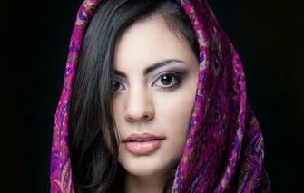 Wallpaper Look Girl Face Background Black Hair Lips