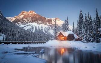Wallpaper Mountains Winter British Columbia House