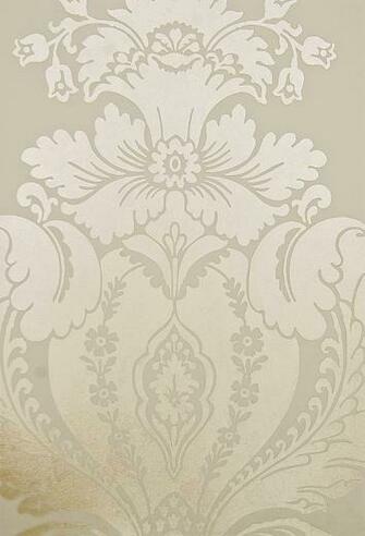 Baudelaire Damask Wallpaper Large Print Metallic Mottled Gold