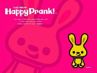 Happy Prank Wallpaper In Hot Pink Kawaii