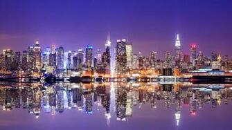Manhattan Reflections Wallpaper Mural Wallsauce Us